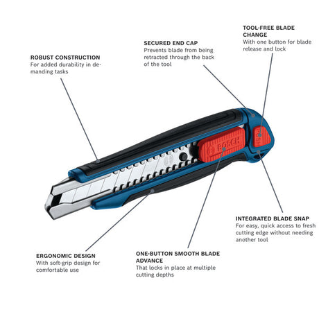 Bosch H11-12100-1 18mm Snap-Off Utility Knife