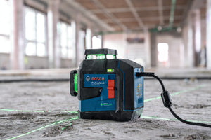 Bosch GLL300-42GL 3.7V 360⁰ Green-Beam Three-Plane Leveling and Alignment Laser with Li-Ion Battery