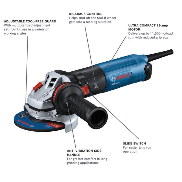 Bosch GWS14-50 5 In. Angle Grinder