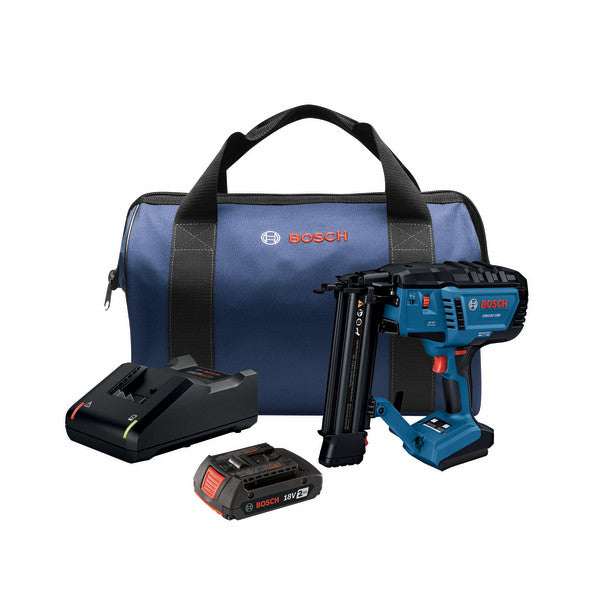 Bosch 18V Brushless 18-Gauge Brad Nailer Kit with (1) 2 Ah Standard Power Battery