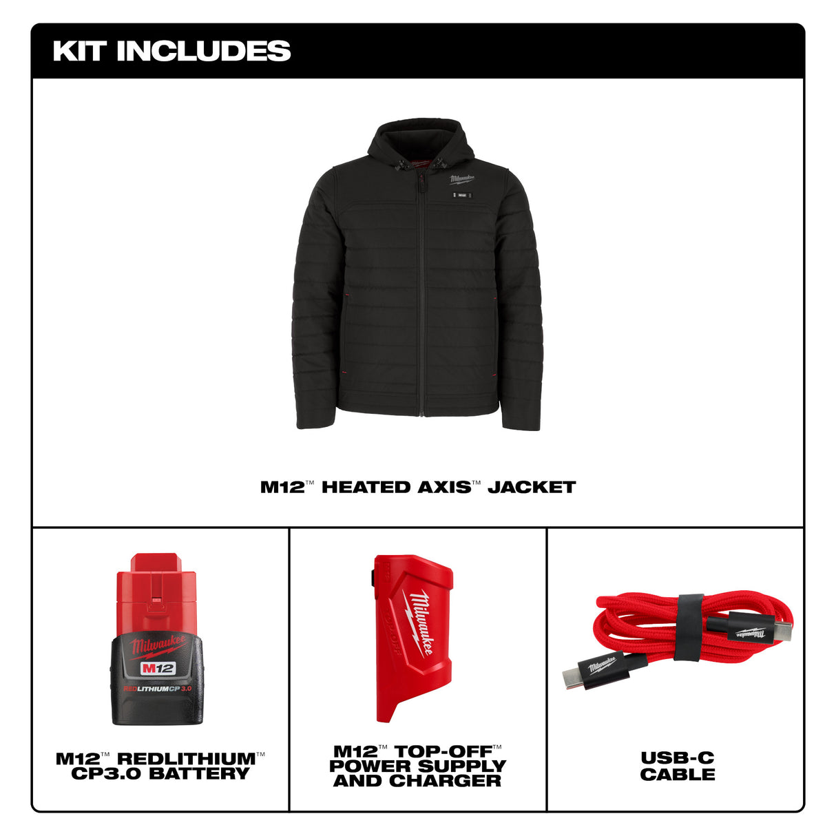 Milwaukee M102-21 M12™ Heated AXIS™ Jacket