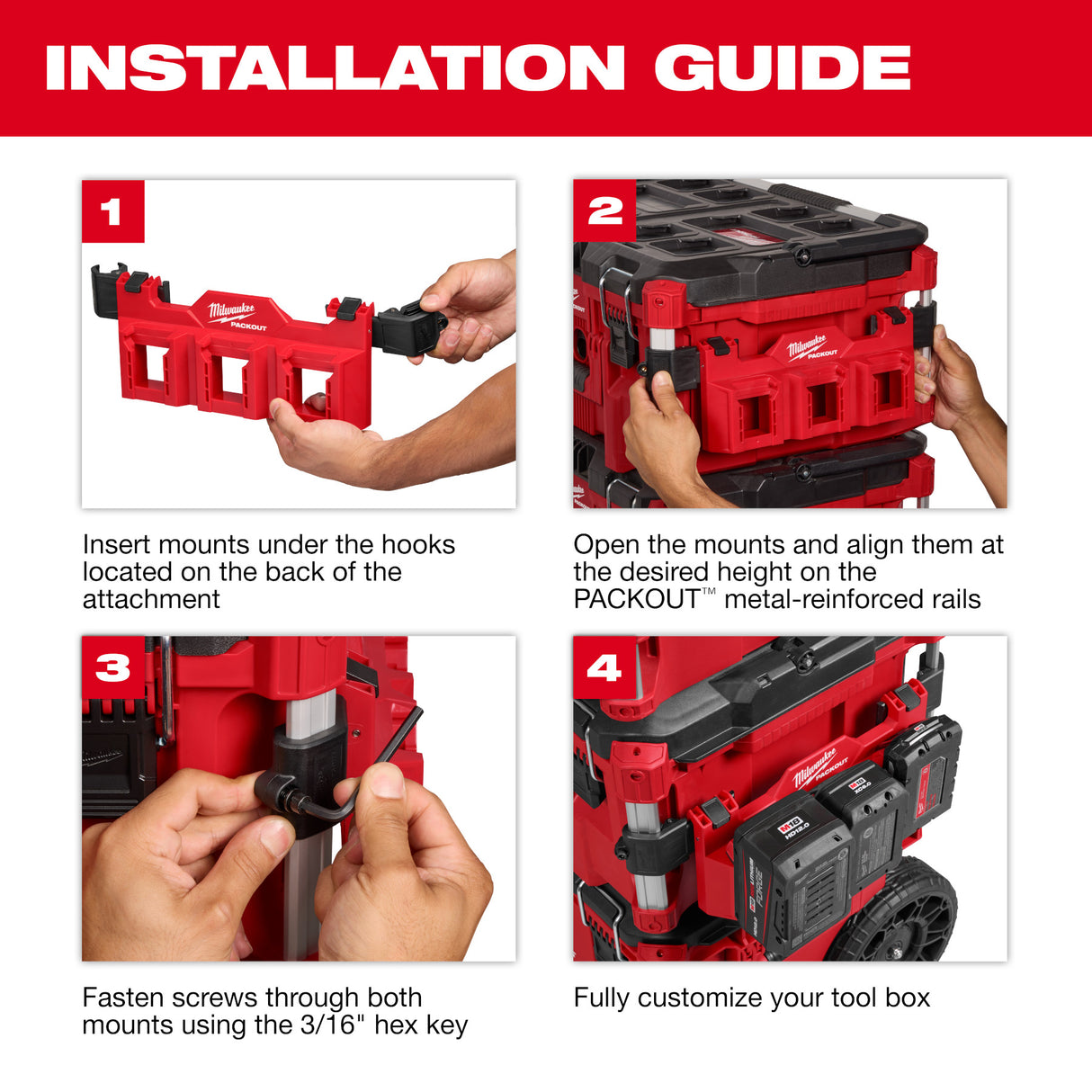 Milwaukee 48-22-8608 PACKOUT™ Tool Box Compact Plate