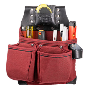 OCCIDENTAL LEATHER R8018DB OxyLights 3 Pouch Tool Bag – Red and Black