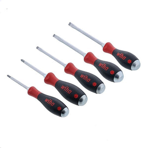 WIHA 53095 5 PIECE SOFTFINISH  HEAVY DUTY SLOTTED AND PHILLIPS SCREWDRIVER SET