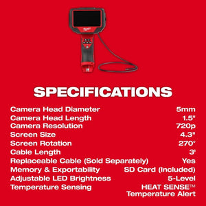 Milwaukee 3150-20 M12 Auto Technician Borescope