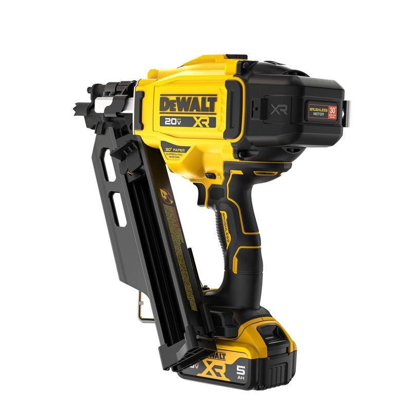 DEWALT DCN930P1 20V MAX Brushless Cordless 30 degree Paper Tape Framing Nailer Kit