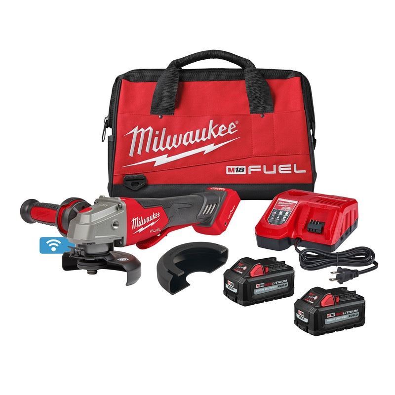 Milwaukee 2882-22 M18 FUEL 4-1/2n / 5in Braking Grinder w/ ONE-KEY Paddle Switch, No Lock