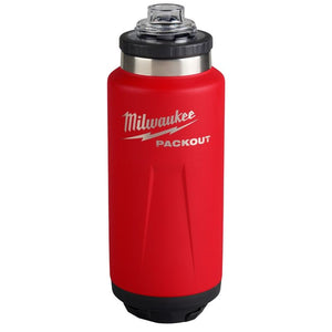 Milwaukee 48-22-8397R PACKOUT 36oz Insulated Bottle with Chug Lid - Red