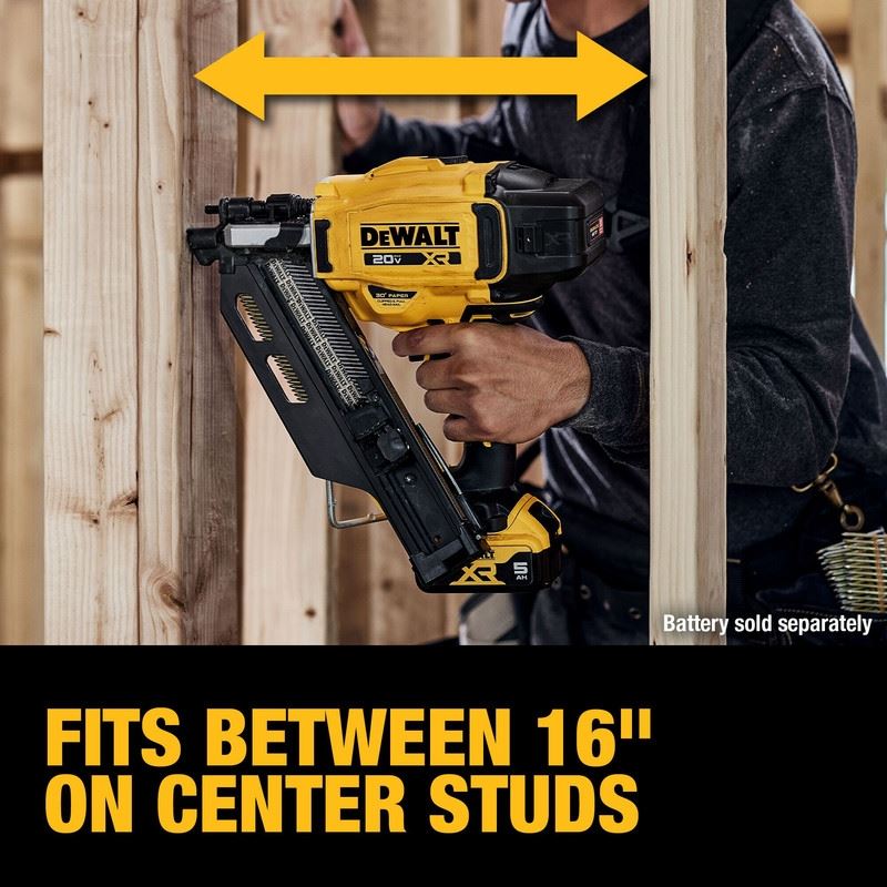 DEWALT DCN930B 20V MAX Brushless Cordless 30 degree Paper Tape Framing Nailer - Bare Tool