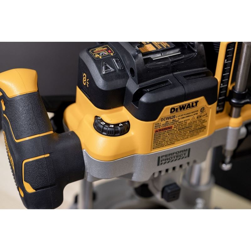 DEWALT DCW620B 20V MAX XR BRUSHLESS CORDLESS 2-1/4 PEAK HP PLUNGE ROUTER (TOOL ONLY)