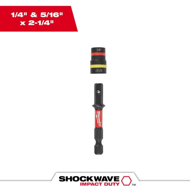 Milwaukee 49-66-4542 SHOCKWAVE Impact Duty QUIK CLEAR 2-in-1 Magnetic Nut Drivers