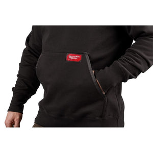 350B-M Men ft.s Medium Heavy Duty Cotton/Polyester Long-Sleeve Pullover Hoodie - Black