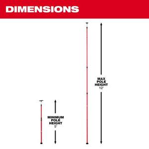 Milwaukee 48-35-1511 12ft Telescoping Laser Pole