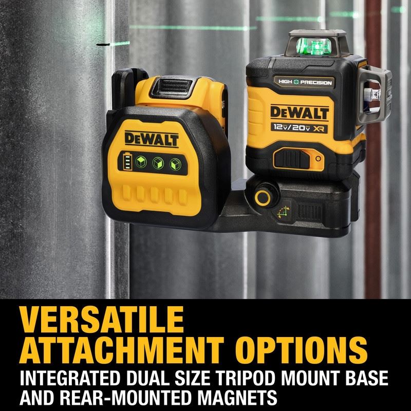 DEWALT DCLE34033D1 20V MAX XR 3 x 360 High Precision Green Laser