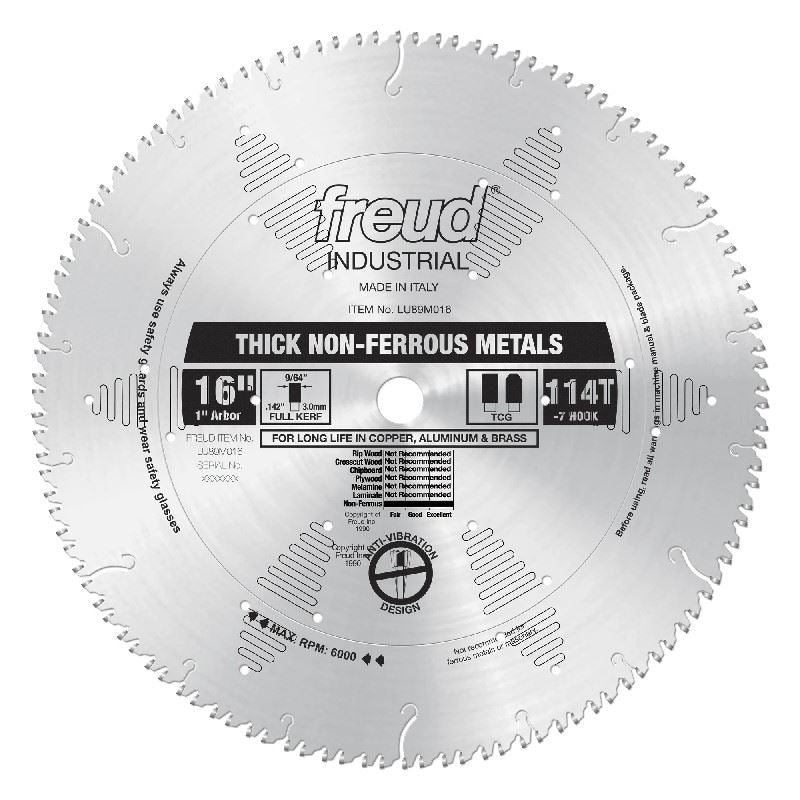 Freud LU89M016 16in Thick Stock Aluminum