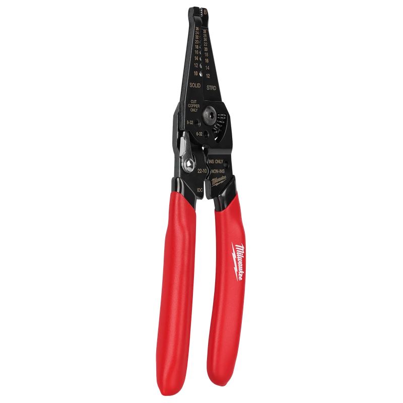 Milwaukee | 48-22-3052 10-28 AWG Multi-Purpose Dipped Grip Wire Stripper & Cutter w/ Reinforced Head