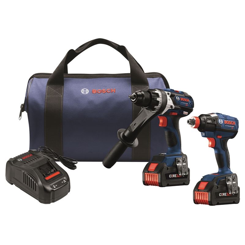 Bosch | GXL18V-225B24 18 V 2-Tool Combo Kit with (2) CORE18 V 6.3 Ah Batteries | BFP