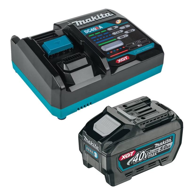 Makita T-04357 0V MAX XGT 5.0Ah Battery and Rapid Charger Starter Kit