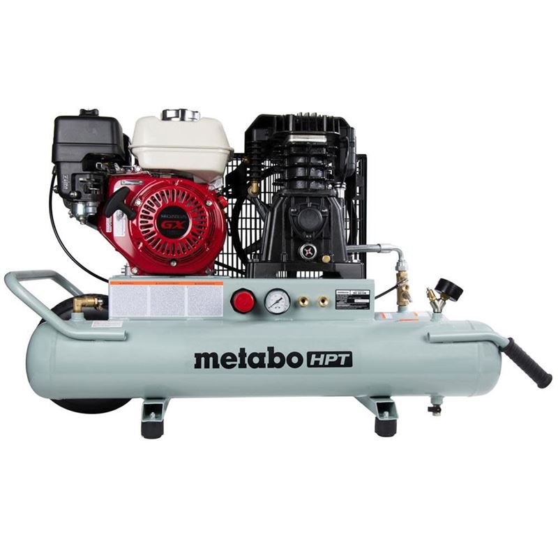 metabo HPT EC2610EM 8 Gallon Gas Powered Wheelbarrow Air Compressor