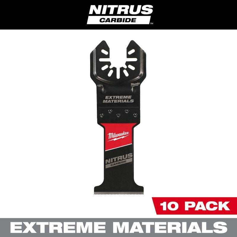 Milwaukee 49-25-1579 NITRUS CARBIDE Extreme Materials Universal Fit OPEN-LOK Multi-Tool Blade 10PK