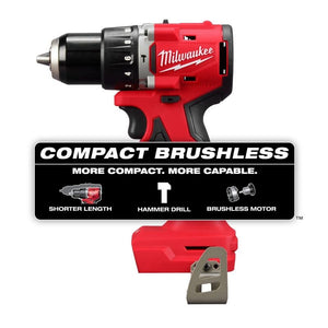 Milwaukee 3602-20 M18 Compact Brushless 1/2in Hammer Drill/Driver