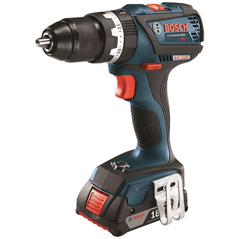 Bosch | HDS183-02 18V EC Brushless Compact Tough 1/2 In. Hammer Drill/Driver Kit | BFP