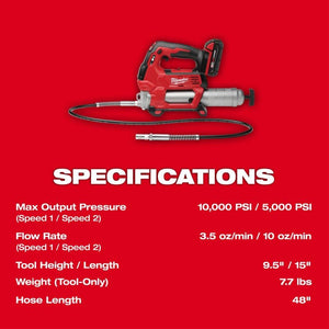 Milwaukee 2967-22GG M18 FUEL 1/2in HTIW w/ Friction Ring and Grease Gun Combo Kit