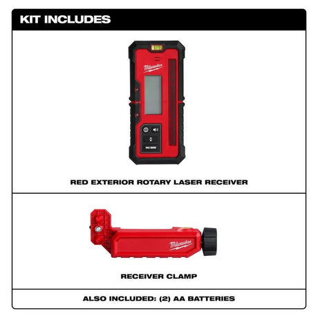 Milwaukee Red Exterior Rotary Laser Receiver