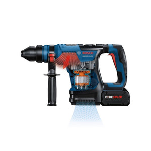 Bosch GBH18V-34CQB24 Connected-Ready SDS-plus Bulldog 1-1/4 In. Rotary Hammer with (2) CORE18V 8Ah High Power Batteries