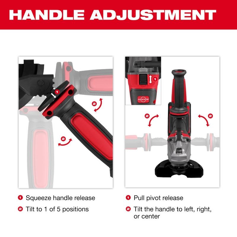 Milwaukee 2986-20 M18 FUEL 4-1/2 in / 5 in Dual-Trigger Braking Grinder