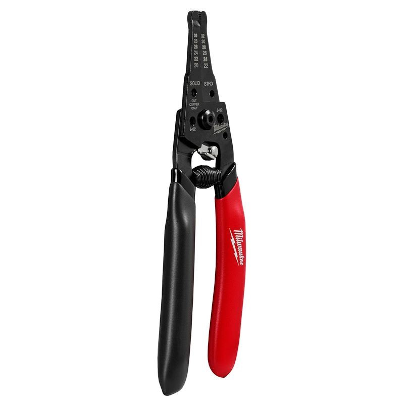 Milwaukee 48-22-3080 20-32 AWG Low Voltage Dipped Grip Wire Stripper and Cutter