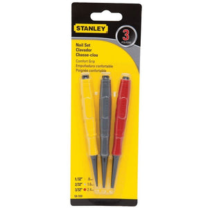 Stanley 58-930 Nail Sets Set of 3 (0.8, 1.6, 2.4mm)