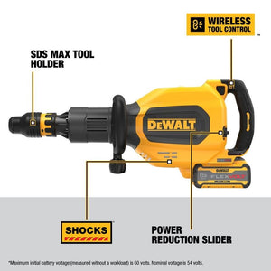 DEWALT DCH911Z2 60V MAX 27 LBS SDS MAX INLINE CHIPPING HAMMER