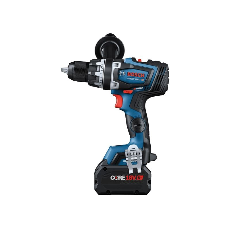 Bosch GSB18V-1330CB14 PROFACTOR 18V Connected Ready 1/2 In. Hammer Drill/Driver Kit with (1) CORE 18V 8 Ah High Power Battery