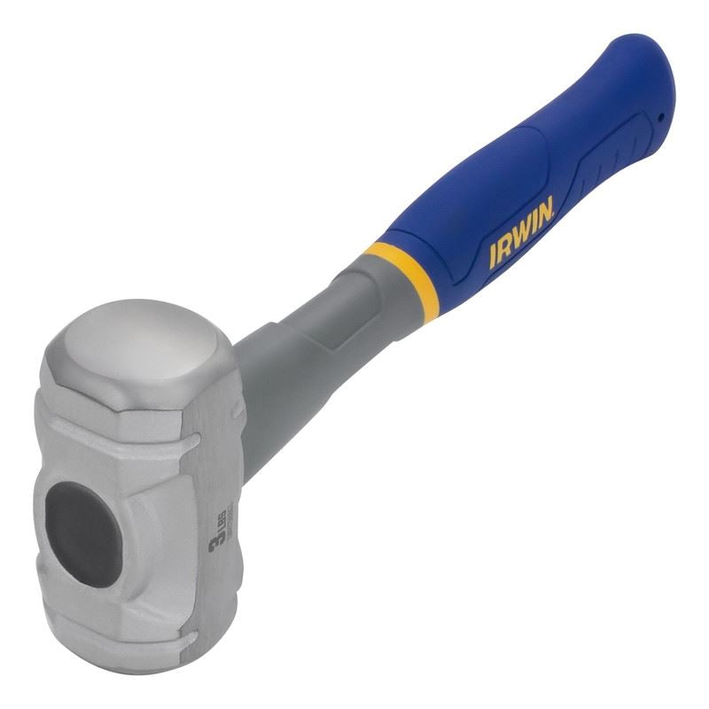 IRWIN IWHT56601 3 lb Polished Face Steel Head Rubber Sledge Hammer