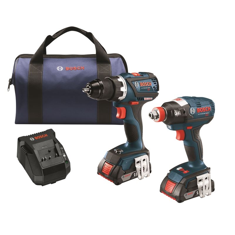 Bosch |18 V 2-Tool Combo Kit with EC Brushless Impact Driver and EC Brushless Drill/Driver | BFP