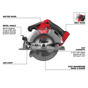 Milwaukee 2833-20 M18 FUEL 6-1/2in Circular Saw (Tool Only)