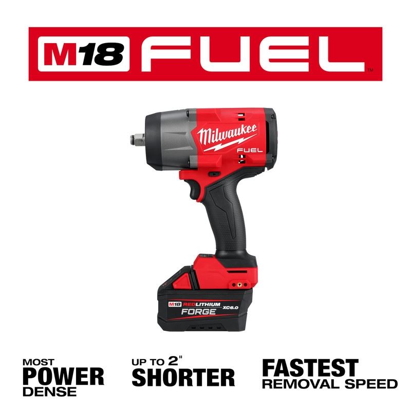 Milwaukee 2967-21F 1/2in High Torque Impact Wrench w/ Friction Ring REDLITHIUM? FORGE Kit