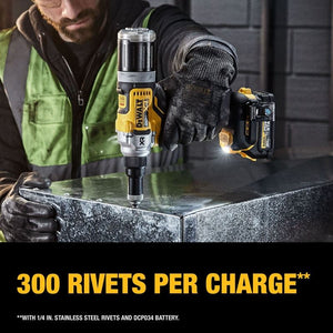 DEWALT DCF414GE2 20V MAX XR BRUSHLESS CORDLESS 1/4in RIVET TOOL KIT WITH DEWALT POWERSTACK