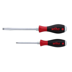 WIHA 53082 2 PIECE SOFTFINISH  HEAVY DUTY SLOTTED AND PHILLIPS SCREWDRIVER SET