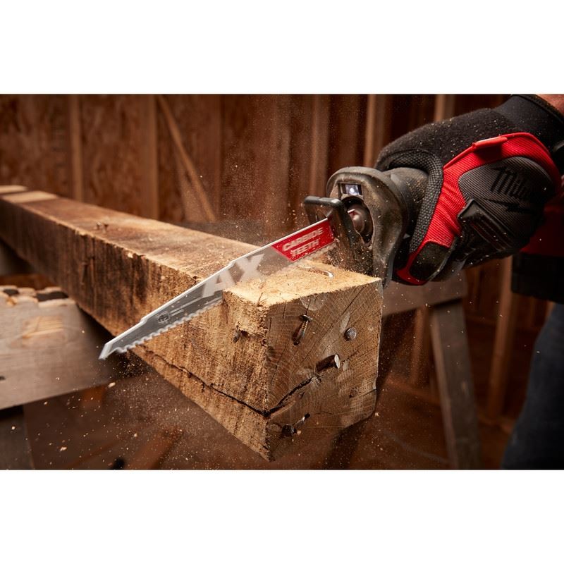 Milwaukee 48-00-5326 SAWZALL The AX with Carbide Teeth Wood Blades - 9in (3pk)