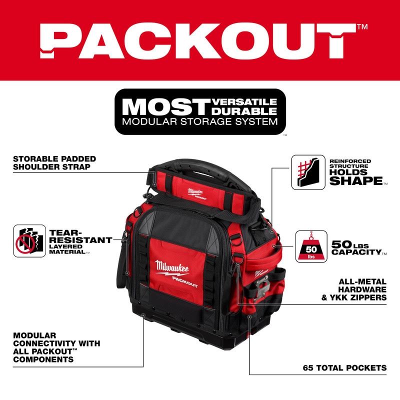 Milwaukee 48-22-8316 PACKOUT 15in Structured Tool Bag