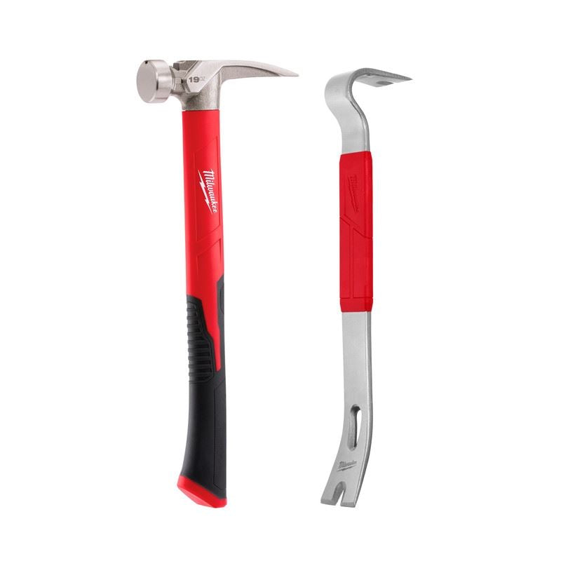 Milwaukee 48-22-9316B Pry Bar and 19oz Hammer Combo