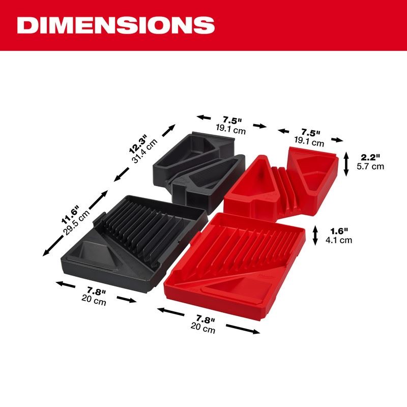 Milwaukee 48-22-9485T 30pc Metric  and  SAE Combination Wrench Trays