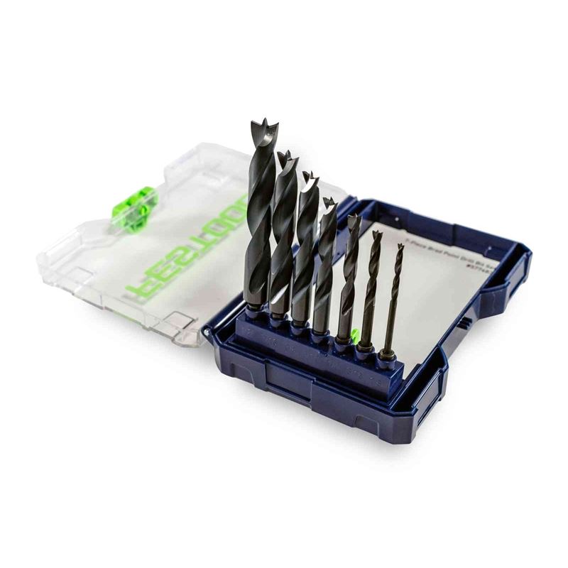 FESTOOL 577483 Brad Point Drill Bit Set BKS D 1/8in-1/2in CE/W/7