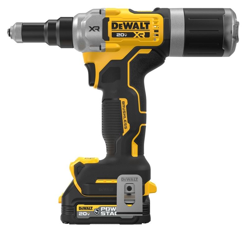 DEWALT DCF414GE2 20V MAX XR BRUSHLESS CORDLESS 1/4in RIVET TOOL KIT WITH DEWALT POWERSTACK