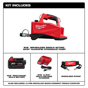 Milwaukee 3120-21 M18 Brushless Single Acting 60in3 10,000psi Hydraulic Pump