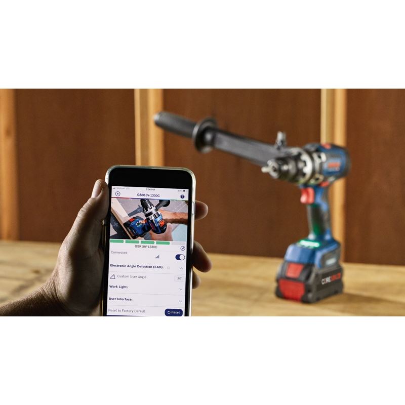 Bosch GSB18V-1330CB14 PROFACTOR 18V Connected Ready 1/2 In. Hammer Drill/Driver Kit with (1) CORE 18V 8 Ah High Power Battery