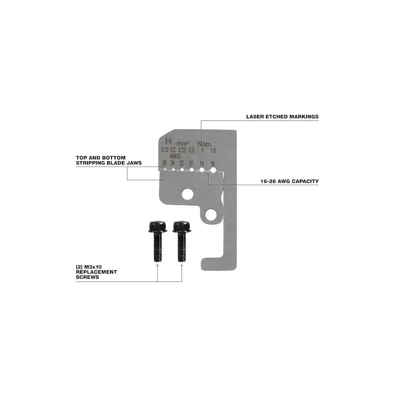 Milwaukee | 48-22-3089 16-26 AWG Automatic Wire Stripper Low Voltage Replacement Blade Kit