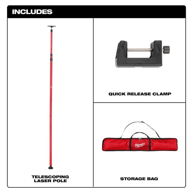 Milwaukee 48-35-1511 12ft Telescoping Laser Pole